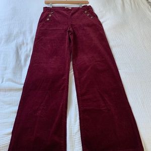 ModCloth wide leg corduroys NWOT